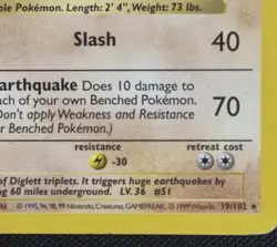 Dugtrio 19/102 Rare Base Set Shadowless Pokemon Unlimited HP - Image 4
