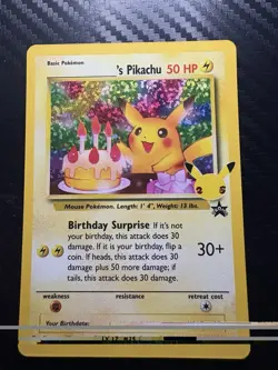 Pokemon TCG Birthday Pikachu 24/53 Celebrations Classic Collection - Image 1