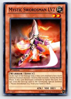 Mystic Swordsman LV2 LCYW-EN200 Legendary Collection 3: Yugi's World Yu-Gi-Oh LP - Image 1