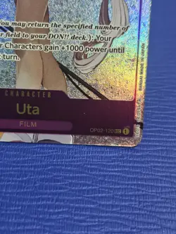 Uta (Alternate Art) OP02-120 - One Piece TCG Paramount War SEC NM/M - Image 5