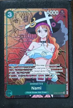Bandai One Piece Nami Paramount War SR Alt Art Foil OP02-036 5000 Power - Image 1