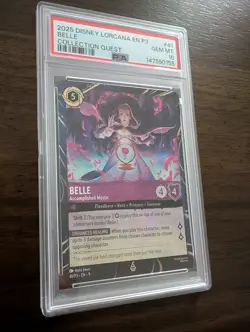 2025 DISNEY LORCANA EN P3-PROMO #41 BELLE - ACCOMPLISHED MYSTIC PSA 10 - Image 1