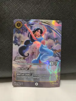 Ravensburger Disney Lorcana Jasmine - Fearless Princess Enchanted Holo 240/204 - Image 1