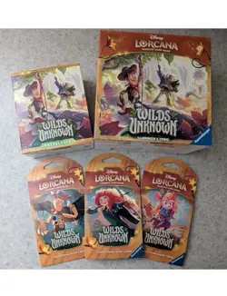 Disney Lorcana TCG Wilds Unknown Illumineer's Trove, Prerelease Kit & 3 Boosters - Image 1
