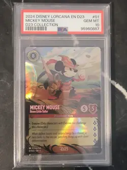 Disney Lorcana PSA10 Mickey Mouse #01D23 D23 Collection 2024 English - Image 1