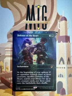 Defense of the Heart ✨ Confetti 🎊 FOIL ✨ MTG NM Wilds of Eldraine Borderless - Image 1