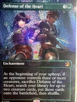 Defense of the Heart ✨ Confetti 🎊 FOIL ✨ MTG NM Wilds of Eldraine Borderless - Image 2