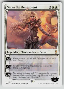 Serra the Benevolent (White Border) Mythic Mystery Booster 2 17 MTG NM 2024 - Image 1
