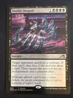 1x Foil Invoke Despair (506) Promo Kamigawa Neon Dynasty LP MTG Magic x1 MKE - Image 1