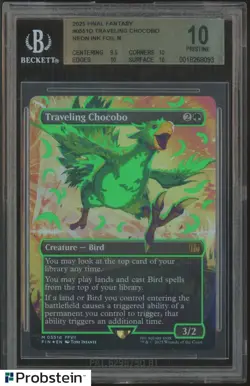 2025 MTG Final Fantasy EN Neon Ink Green 0551d Traveling Chocobo BGS 10 PRISTINE - Image 1