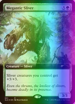 1x BORDERLESS FOIL Megantic Sliver - NM ENG - Image 1