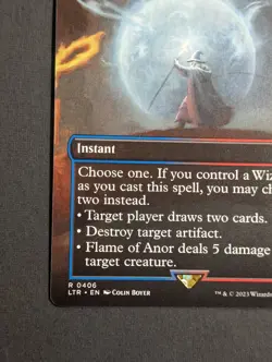 MTG - 1x Flame of Anor - NM - Borderless Pack Fresh LOTR: Tales of Middle Earth - Image 3