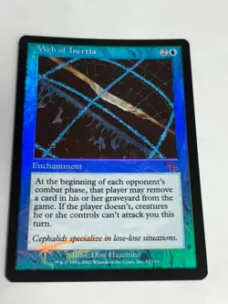MTG Web of Inertia FOIL LP SP Judgment Magic the Gathering - Image 1