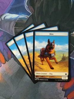 Dog Token x 4 | Foundations | NM | MTG - Image 1