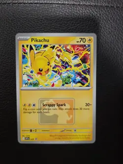 Pikachu “Winner” Promo 2025 World Championships SVP EN 225 Pokemon Worlds NM - Image 1
