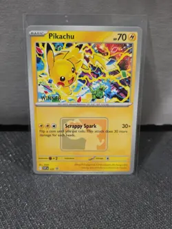 Pikachu “Winner” Promo 2025 World Championships SVP EN 225 Pokemon Worlds NM - Image 4