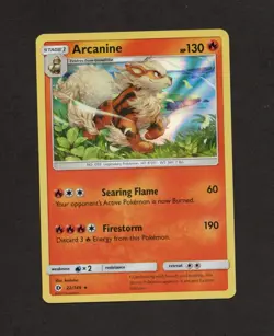 Arcanine Holo Pokemon Sun & Moon Rare Excellent Condition LP - Image 1