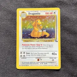 Pokemon Dragonite Holo 4/62 Fossil 1999 Wizards of the Coast - Image 1
