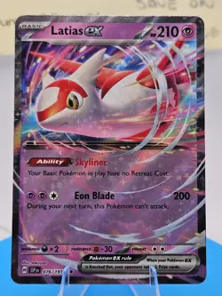 Latias ex 076/191 2024 Pokemon SV08 Surging Sparks Double Rare Holo NM TCG 💫✨ - Image 1