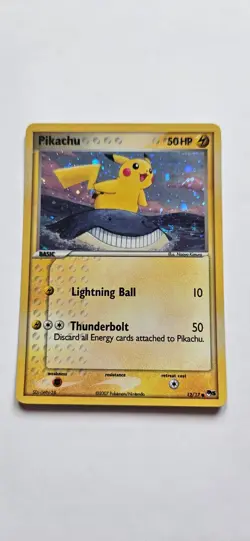 Pokemon TCG Pikachu Holo Inverted Back Error 12/17 - LP - POP Series 5 - Image 1