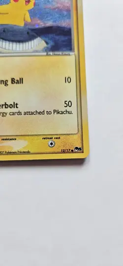 Pokemon TCG Pikachu Holo Inverted Back Error 12/17 - LP - POP Series 5 - Image 5