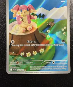 Pokemon TCG Audino 151/086 Rare Black Bolt Illustration Card NM - Image 3