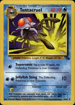 Pokemon Fossil #44/62 Tentacruel Uncommon Lightly played - Image 1