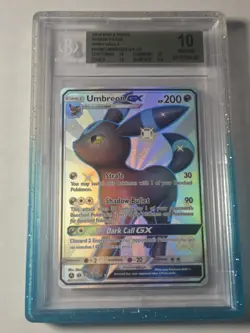 2019 Pokemon Umbreon GX BGS 10 VERY STRONG SUB-GRADES Sun & Moon Hidden Fates - Image 1