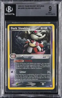 2004 POKEMON EX TEAM ROCKET RETURNS #9 DARK SLOWKING-HOLO BGS 9 - Image 1