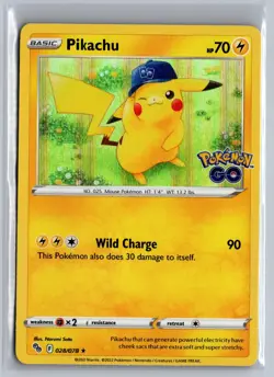 Pikachu 028/078 Holo Rare Pokemon GO Pokemon Near Mint - Image 1