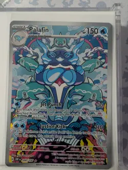 Palafin – 200/197 – Obsidian Flames – Illustration Rare – NM Pokemon Card - Image 1