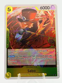 Sabo OP12-100 Rare Foil One Piece TCG LOTM English NM - Image 1