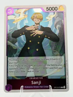 Sanji OP12-070 Rare Foil One Piece TCG LOTM English NM - Image 1