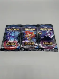Ursula's Return Booster Packs x3 Disney Lorcana TCG Factory Sealed Packs - Image 1