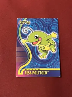 Politoed #186 Pokemon Topps Johto League Champions Card 1st Edition - Image 1
