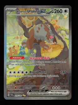 Bloodmoon Ursaluna ex 216/167 Twilight Masquerade Pokemon Cards - Image 1