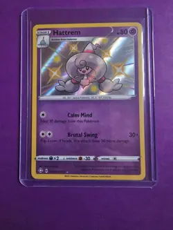 Pokemon TCG Hattrem SV055/SV122 Shining Fates Holo Rare Card - Image 1