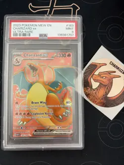 Charizard EX Holo Rare Pokemon TCG Card 183/165 Scarlet & Violet 151 - Image 1