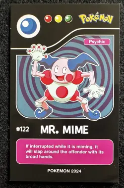 MR MIME - POKEMON KANTO RARE CCG POKEDEX BLACK RE-EDITIONS CARD - Image 1