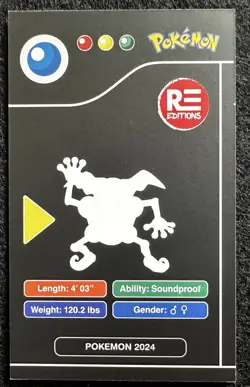 MR MIME - POKEMON KANTO RARE CCG POKEDEX BLACK RE-EDITIONS CARD - Image 2