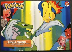 SCYTHER VS CYNDAQUIL POKEMON JOHTO CARDS TOPS CARD ART - Image 1