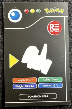 PORYGON - POKEMON KANTO RARE CCG POKEDEX BLACK RE-EDITIONS CARD - Image 2