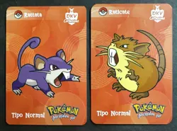 RATTATA X RATICATE EVOLUTION LOT - POKEMON KANTO DKV COLLECTIONS CCG CARDS - Image 1