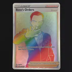 Pokemon TCG Card Boss’s Orders 200/192 Rebel Clash Rainbow Rare - NM - Image 1