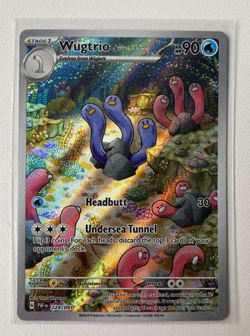 Wugtrio Illustration Rare Pokemon Card Scarlet Violet Paldean Fates 224/091 2024 - Image 1