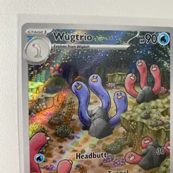 Wugtrio Illustration Rare Pokemon Card Scarlet Violet Paldean Fates 224/091 2024 - Image 2