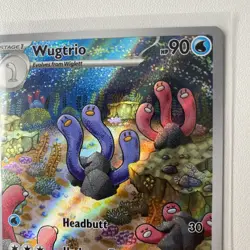Wugtrio Illustration Rare Pokemon Card Scarlet Violet Paldean Fates 224/091 2024 - Image 3