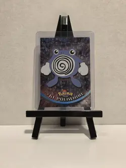 Topps Poliwhirl Pokemon TV Animation Edition #61 3D Holo Card EN Black Label. - Image 1