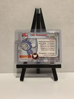 Topps Poliwhirl Pokemon TV Animation Edition #61 3D Holo Card EN Black Label. - Image 2
