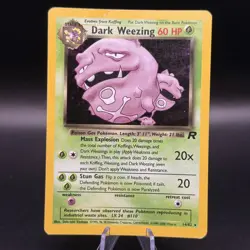 Dark Weezing Team Rocket 14/82 Holo Rare Vintage WOTC Pokemon Card 1999 - Image 1